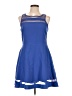Pixley 100% Polyester Blue Casual Dress Size L - photo 1
