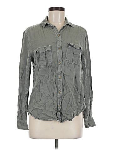 American Eagle Outfitters Long Sleeve Button-Down Shirt (view 1)