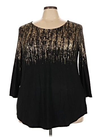 JM Collection 3/4 Sleeve Top (view 1)