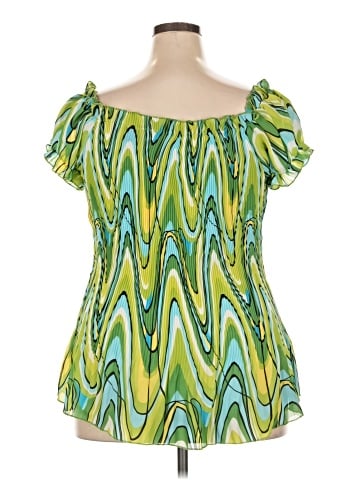 Ashley Stewart Short Sleeve Blouse (view 2)