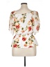 Perseption Concept White Short Sleeve Blouse Size XL - photo 2