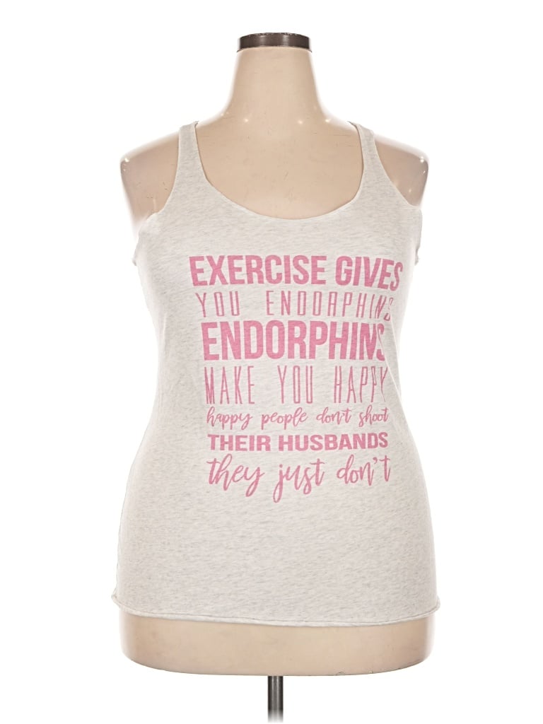 Pre-owned Next Level Apparel Tank Top Pink Strapless Neckline Tops