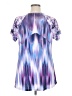 One World Purple Short Sleeve Blouse Size XL - photo 2