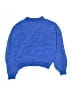 DKNY 100% Recycled Polyester Solid Blue Pullover Sweater Size 14 - 16 - photo 2