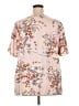 BLOOMCHIC Floral Pink Short Sleeve Blouse Size 22 - photo 2