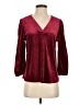 Unbranded Burgundy 3/4 Sleeve Blouse Size S - photo 1