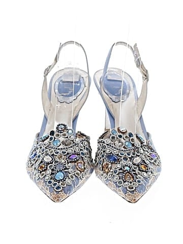 Rene Caovilla Jeweled Lace Slingback Pumps (view 2)