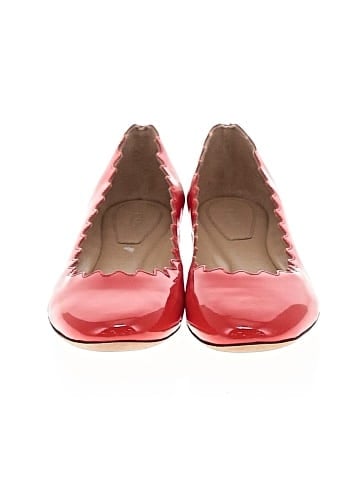 Chloé Paten Leather Lauren Scalloped Ballet Flats (view 2)