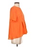 Everly 100% Polyester Solid Orange Short Sleeve Blouse Size S - photo 4