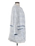 Zara Basic 100% Cotton Blue Coat Size S - photo 4