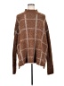 Cyrus Plaid Brown Turtleneck Sweater Size XL - photo 1
