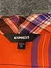 Express 100% Rayon Plaid Orange 3/4 Sleeve Blouse Size XL - photo 4