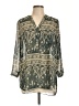 Angie 100% Polyester Paisley Green 3/4 Sleeve Blouse Size L - photo 1
