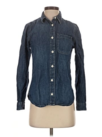 Madewell Denim Tuckable Button-Up Shirt in Hillsborough Wash (view 1)