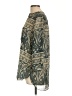 Angie 100% Polyester Paisley Green 3/4 Sleeve Blouse Size L - photo 5