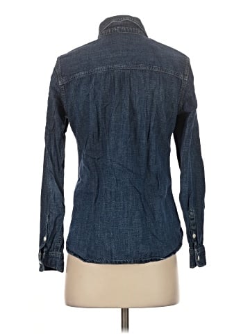 Madewell Denim Tuckable Button-Up Shirt in Hillsborough Wash (view 2)