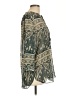 Angie 100% Polyester Paisley Green 3/4 Sleeve Blouse Size L - photo 4