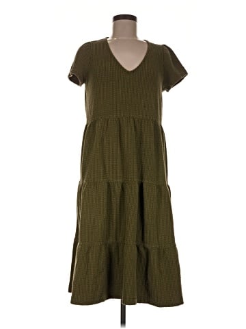 Madewell Seersucker V-Neck Midi Dress (view 1)