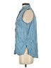 Levi's Blue Sleeveless Button-Down Shirt Size S - photo 5