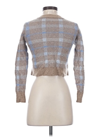 Madewell Alpaca-Blend V-Neck Cardigan in Plaid (view 2)