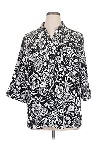Maggie Barnes 3/4 Sleeve Button-Down Shirt (view 1)
