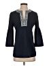 Tory Burch Blue 3/4 Sleeve Blouse Size 4 - photo 1