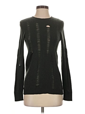 Aqua Cashmere Pullover Sweater (view 1)