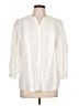 J. McLaughlin Ivory 3/4 Sleeve Blouse Size L - photo 1