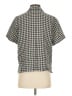 Quince 100% Linen Checkered-gingham Gray Short Sleeve Blouse Size S - photo 2
