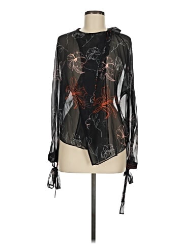 Diane von Furstenberg Long Sleeve Silk Top (view 1)