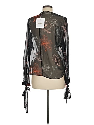 Diane von Furstenberg Long Sleeve Silk Top (view 2)