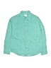 Crewcuts Solid Teal Long Sleeve Button-Down Shirt Size 10 - photo 1