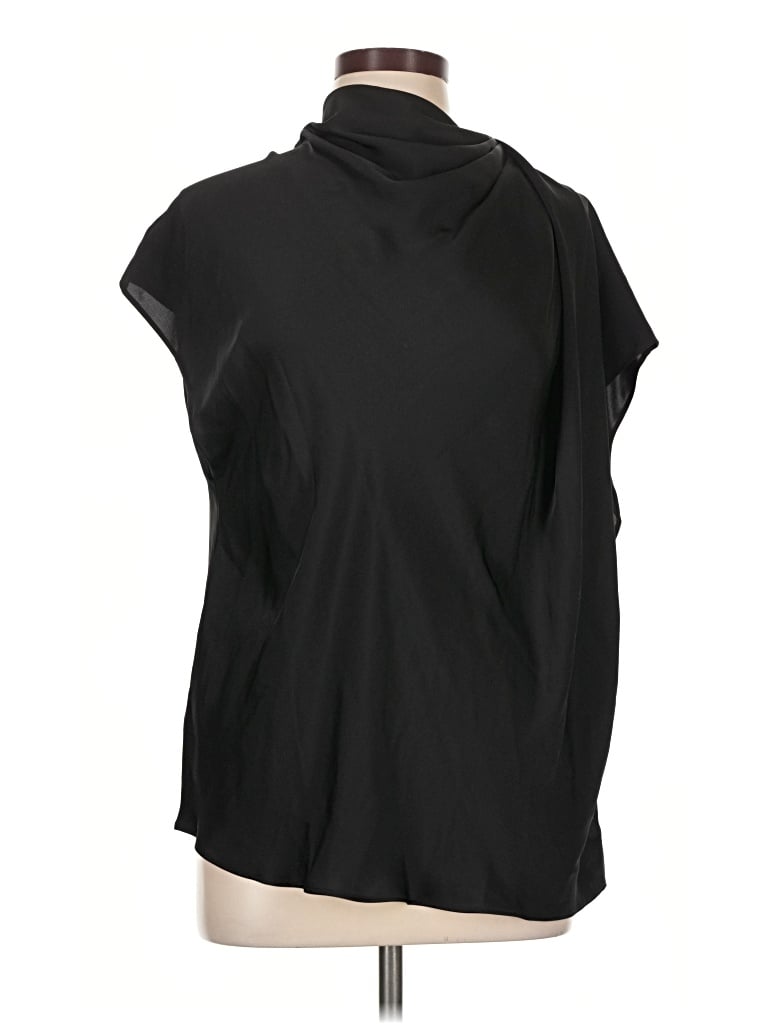 Pre-owned Babaton Short Sleeve Top Black Cowl Neck Tops