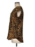 Express Outlet Animal Print Brown Short Sleeve Henley Size M - photo 5