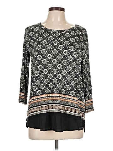 Rose + Olive 3/4 Sleeve Top (view 1)