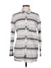 Matilda Jane 100% Cotton Stripes Gray Long Sleeve Button-Down Shirt Size M - photo 1