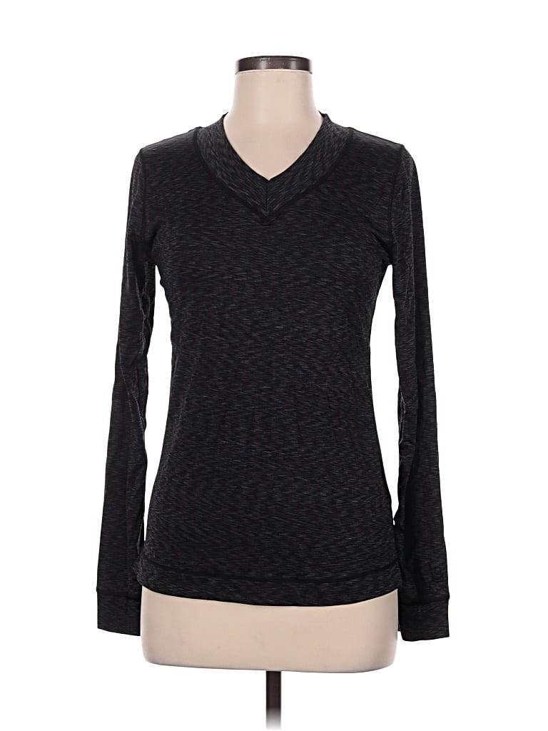 Pre-owned Cuddl Duds Long Sleeve T-shirt In Black
