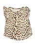 Chaser Animal Print Tan Sleeveless Blouse Size 4 - photo 1