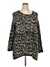 INC International Concepts Animal Print Gray Pullover Sweater Size 3X - photo 1