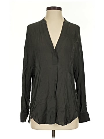 Vince. Long Sleeve Silk Top (view 1)