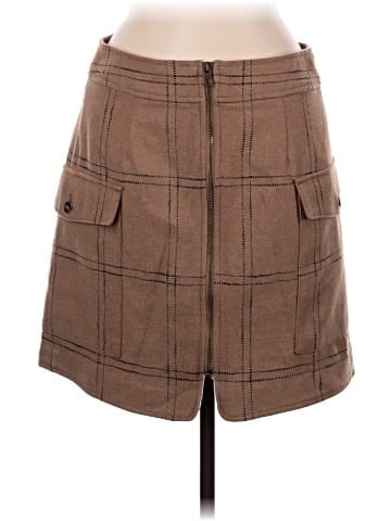 Madewell (Re)sourced Zip-Front Mini Skirt in Windowpane (view 1)