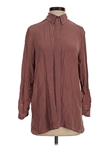 Babaton Long Sleeve Silk Top (view 1)
