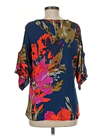 Trina Turk Short Sleeve Silk Top (view 2)
