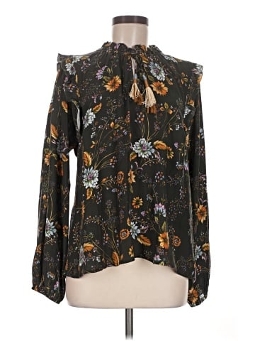 Dolan Long Sleeve Silk Top (view 1)