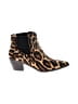 Sole Society Animal Print Brown Ankle Boots Size 6 1/2 - photo 1