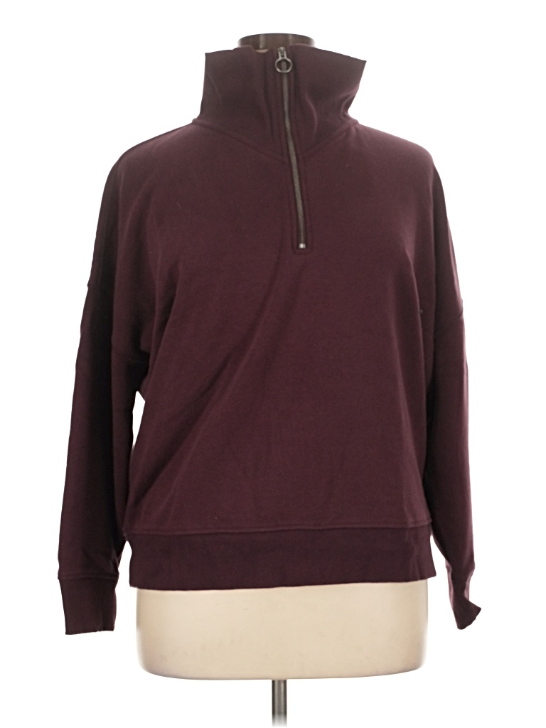 Pre-owned Athleta Sweatshirt In Burgundy