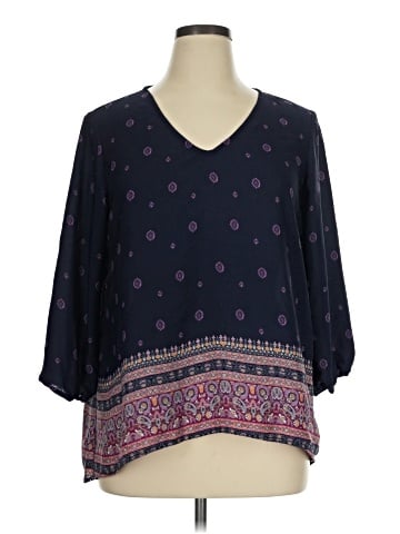 Eyeshadow 3/4 Sleeve Blouse (view 1)