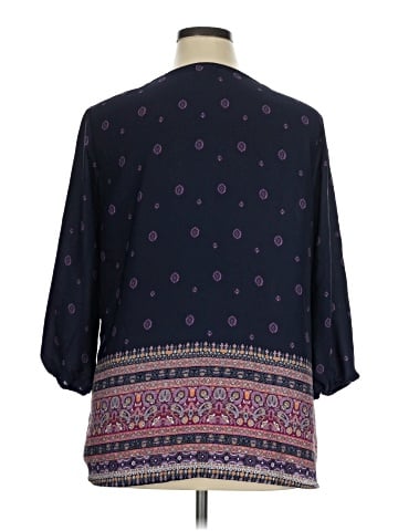 Eyeshadow 3/4 Sleeve Blouse (view 2)