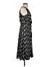 Ann Taylor 100% Polyester Chevron-herringbone Black Casual Dress Size 4 - photo 4