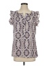 CAbi 100% Polyester Blue Short Sleeve Blouse Size S - photo 1